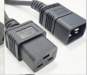Heavy-Duty IEC 60320 C19 to C20 High-Current Power Cable (Black, 16A)