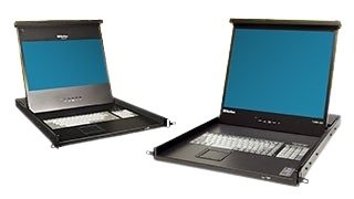 1U 19-Inch Rackmount Foldable LCD KVM Console Drawer (17" / 19" TFT)